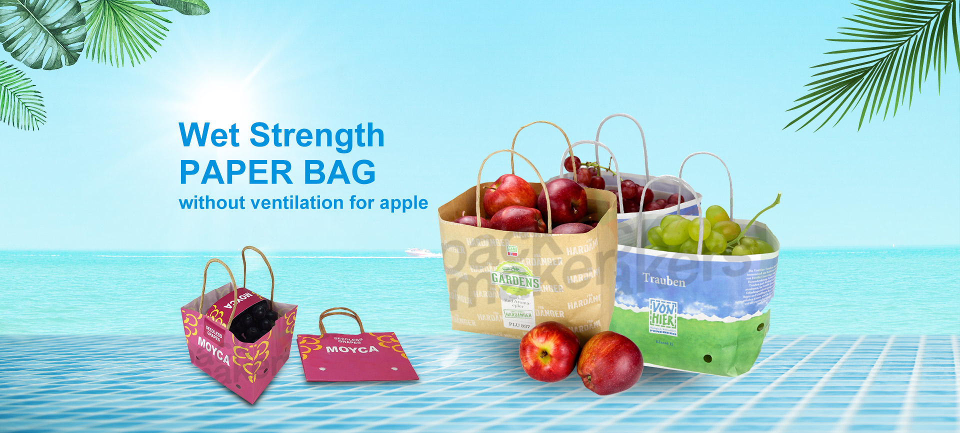 Wet Strength  paper bag  without ventilation for apple