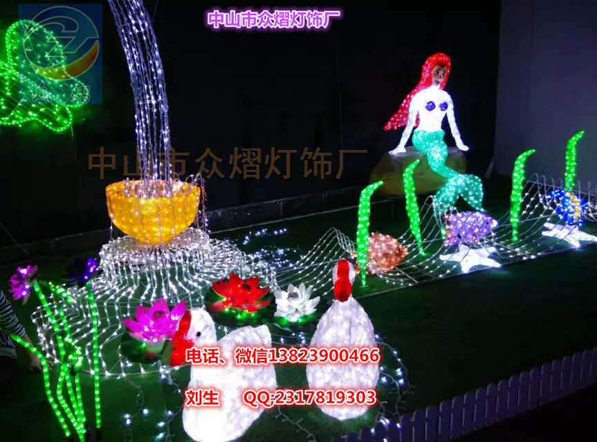 2019年广场植物滴胶造型灯 LED路灯杆装饰灯 异形图案街道亮化灯