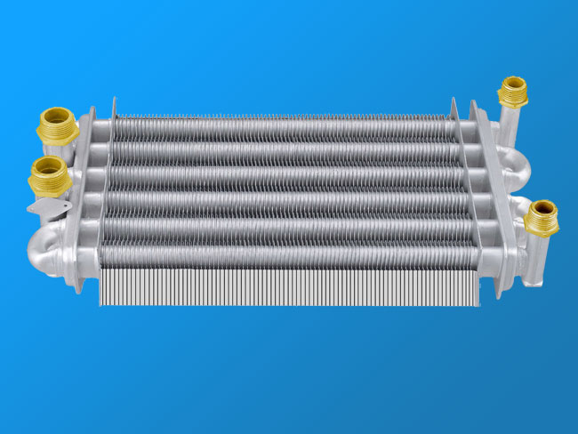 Double-channel wall-mounted furnace heat exchanger