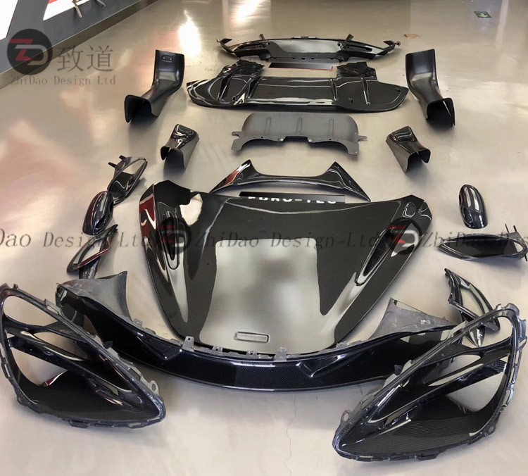 迈凯伦Mclaren 720s碳纤维机盖 前唇 侧裙 后视镜 发动机罩后扰流