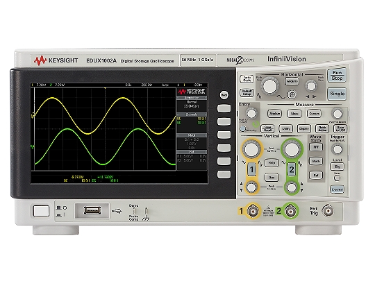 EDUX1002A 示波器：50 MHz，2 个模拟通道