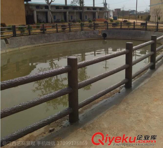 供應湖南廣東福建浙江河道1.8米新造型北字型水泥仿木欄桿原始圖片3