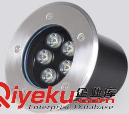 LED5W地埋燈圓形嵌入式戶外防水七彩草坪埋地燈不銹鋼原始圖片2
