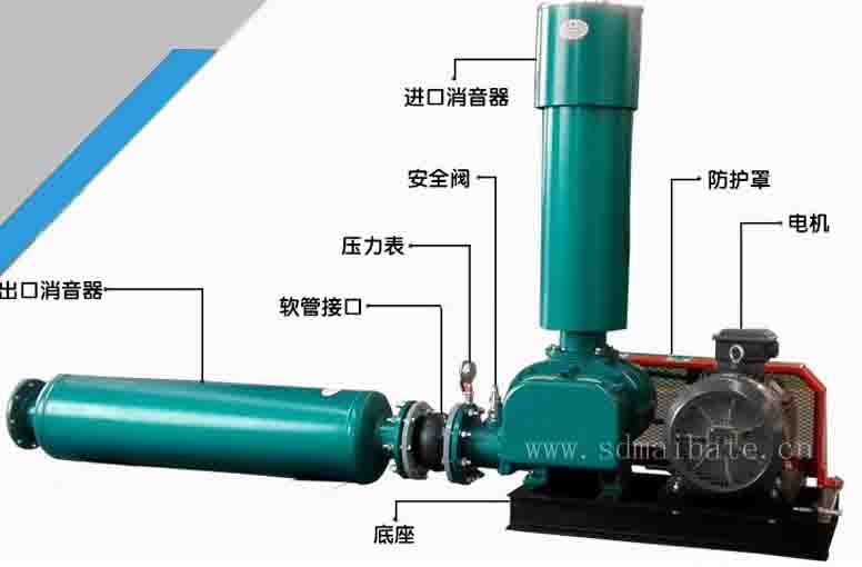 厂家直销污水曝气罗茨鼓风机 高压三叶罗茨风机