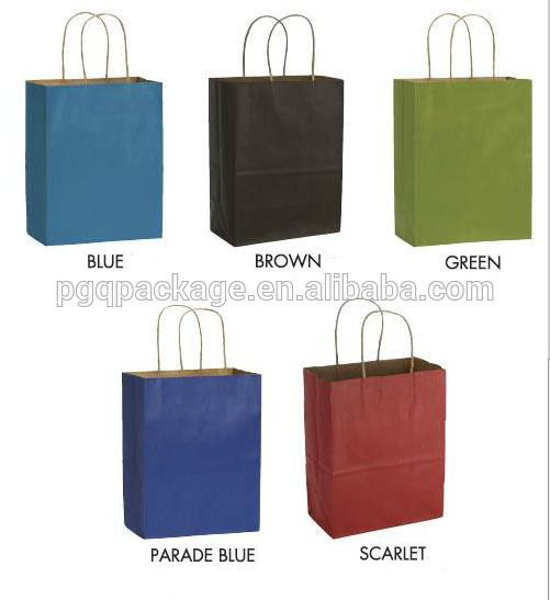 Different colors for choice Portable Customized cloth carrying paper bag