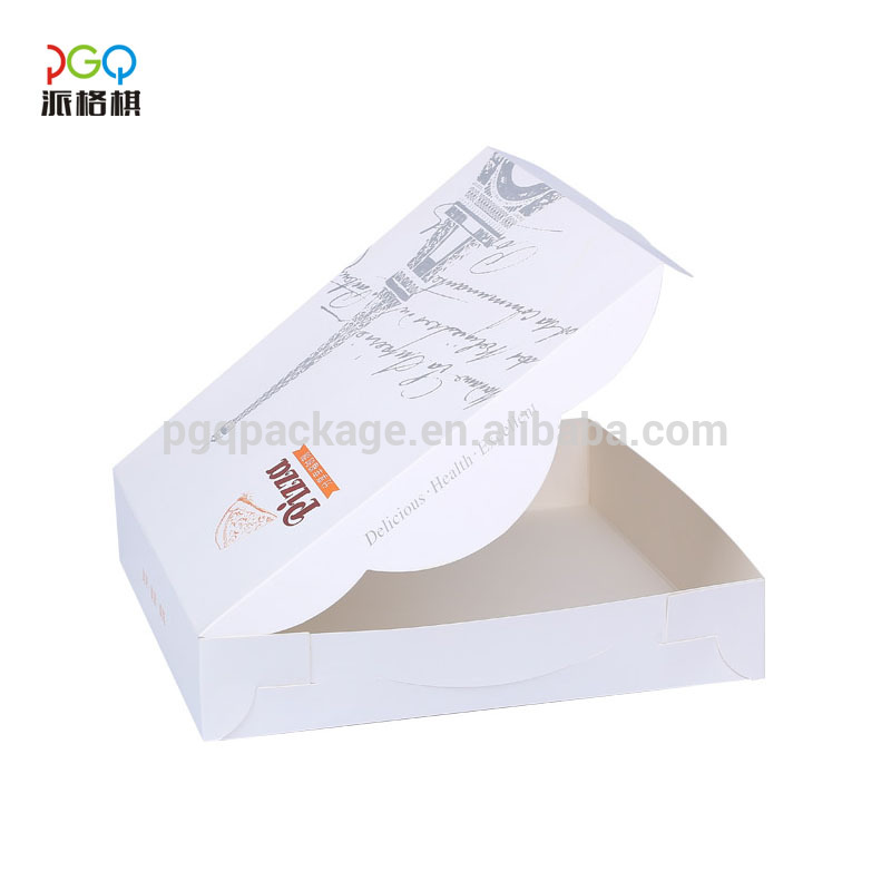 recyclable custom printed corrugated paper pizza delivery slice box