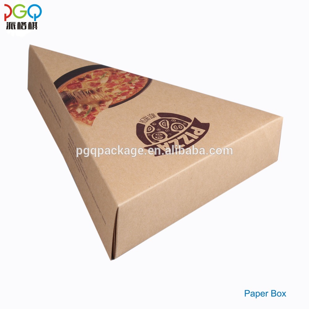 Hot sale Triangle shape Custom logo printed corrugated pizza box