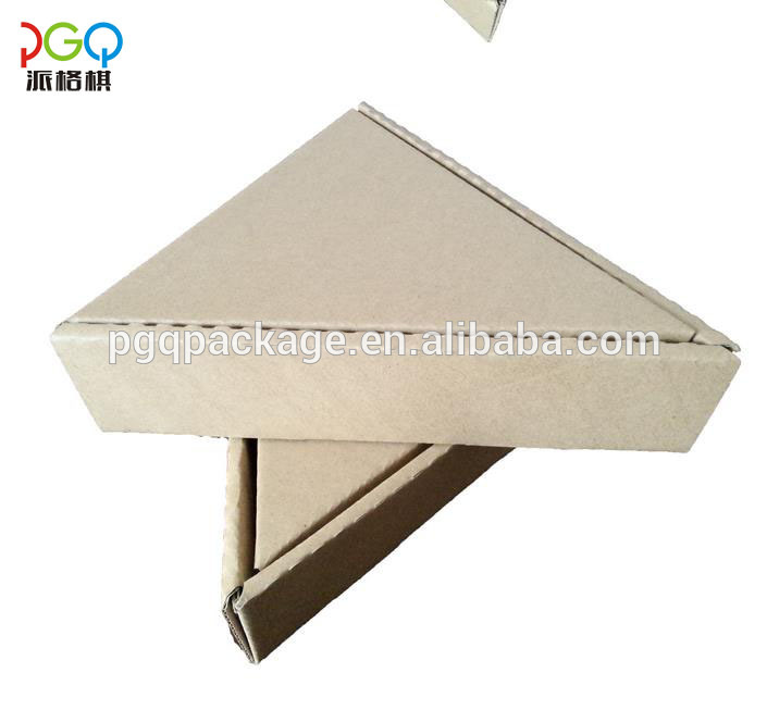 Hot sale Triangle shape Custom logo printed corrugated pizza box