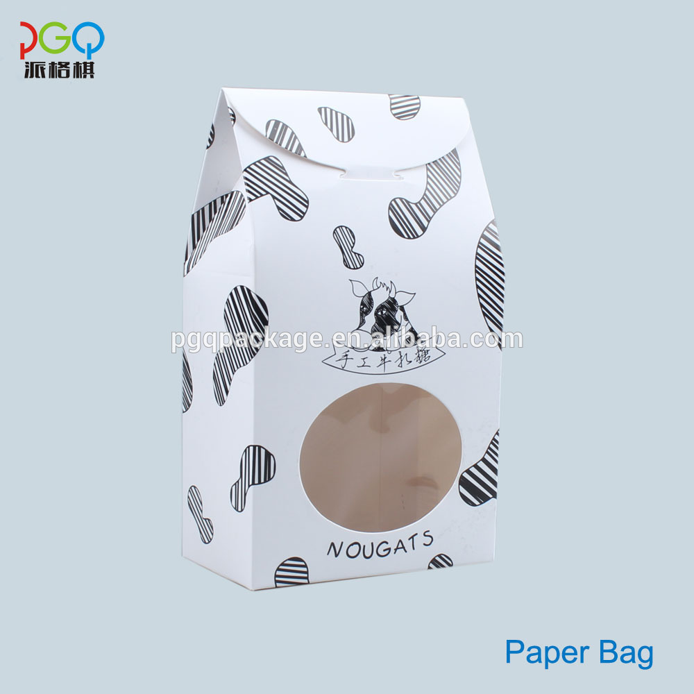 Candy nougats white customised paper bag with window原始圖片3