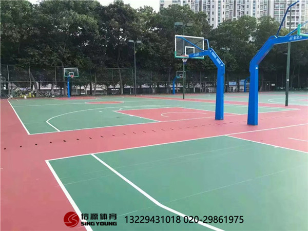 海南三亚篮球场工程建设及塑胶篮球场材料厂家