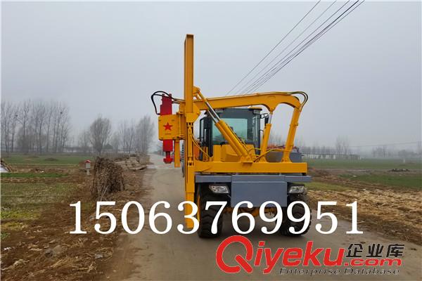 全液壓打樁機 高速路護欄鉆孔機 裝載機護欄打樁機