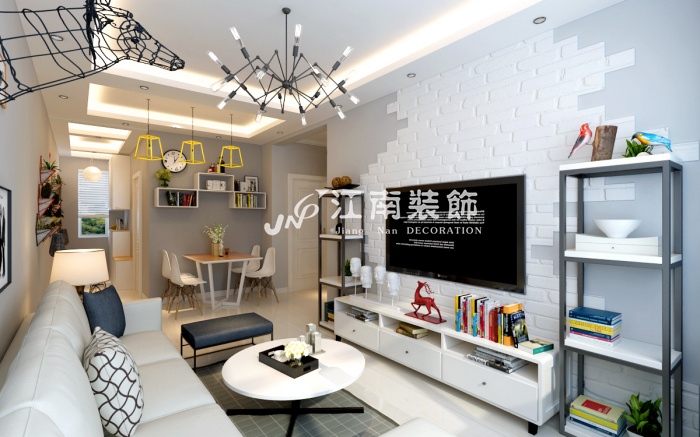 哈爾濱江南裝飾公司凡爾賽詩城北歐現代風格裝修效果圖