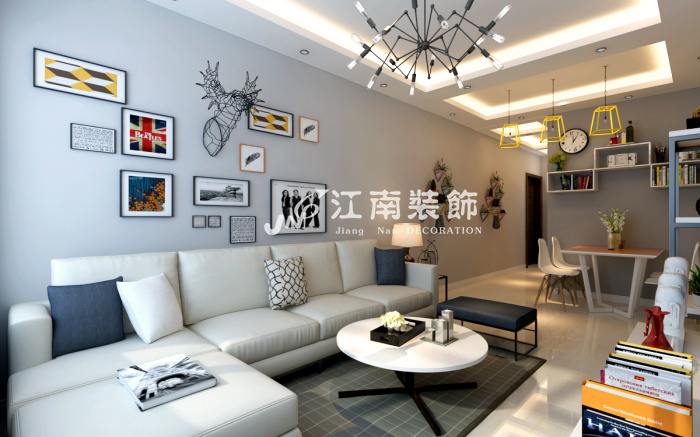 哈爾濱江南裝飾公司凡爾賽詩城北歐現代風格裝修效果圖