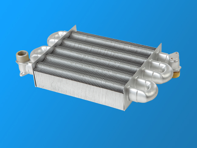 壁挂炉异侧五管单通道热交换器