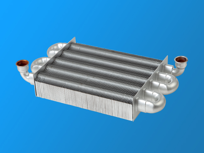 Wall - mounted five - tube single - channel fast - plug heat exchanger