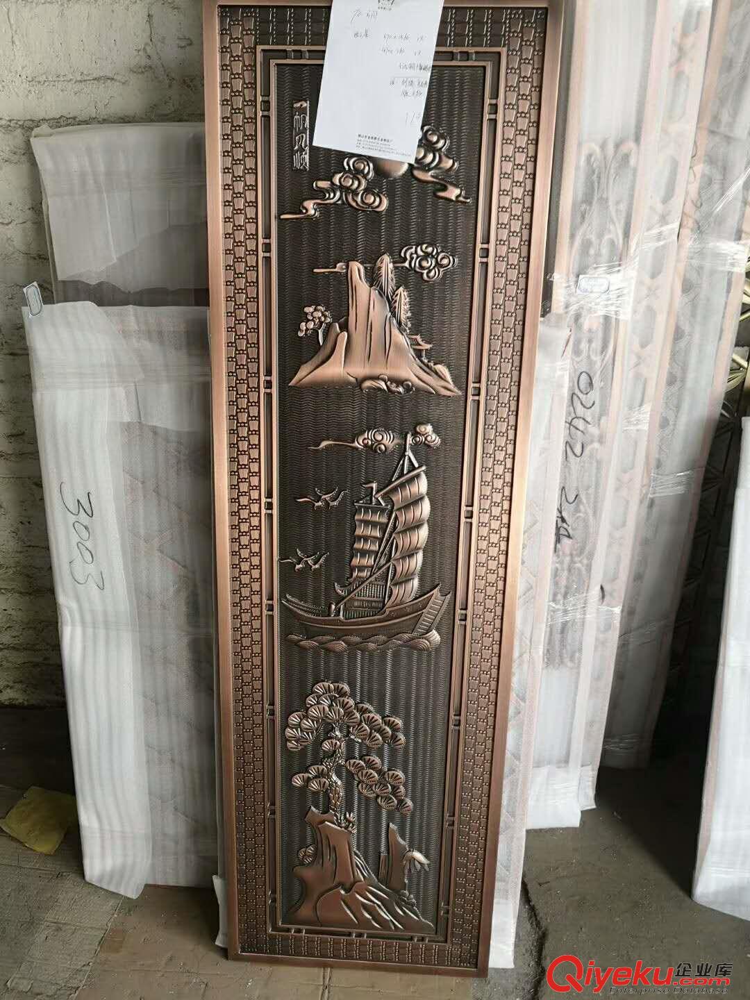 鄭州紅古銅鋁藝浮雕壁畫，3D立體鋁板浮雕壁畫原始圖片3
