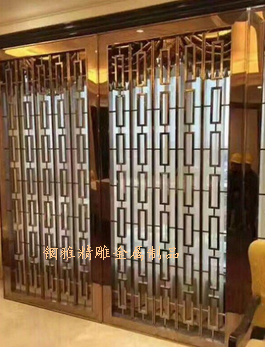 惟妙惟肖玫瑰金不銹鋼焊接鏤空屏風原始圖片2