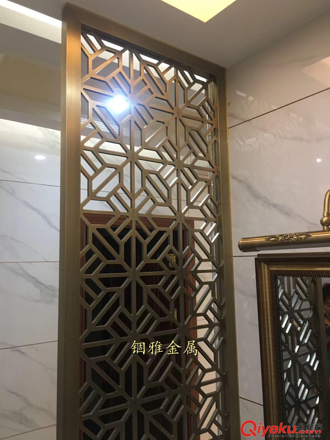 錮雅精雕供應銅板浮雕鏤空純銅雕花屏風原始圖片2