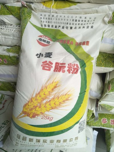 供應(yīng)25公斤裝山東廠鑫瑞冠面筋粉（烤面筋面筋泡）