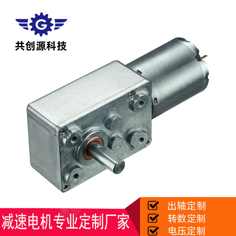 共創源蝸輪蝸桿減速電機廠家定制自動窗簾用電機12V