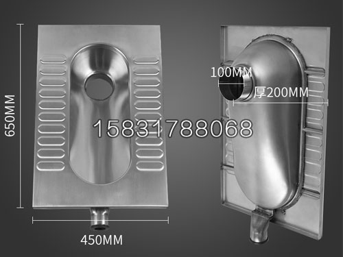 供應農村旱廁不銹鋼蹲坑 水旱兩用304材質
