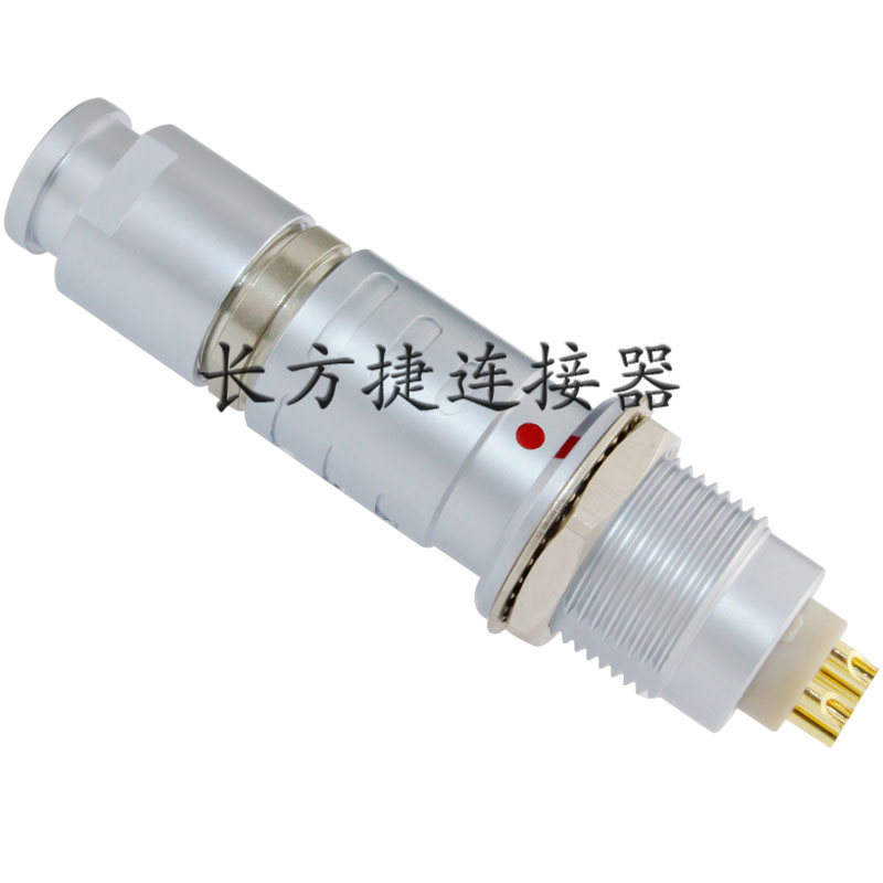 長方捷連接器 4芯塑料金屬推拉自鎖插頭插座測試線束電源信號線4原始圖片3