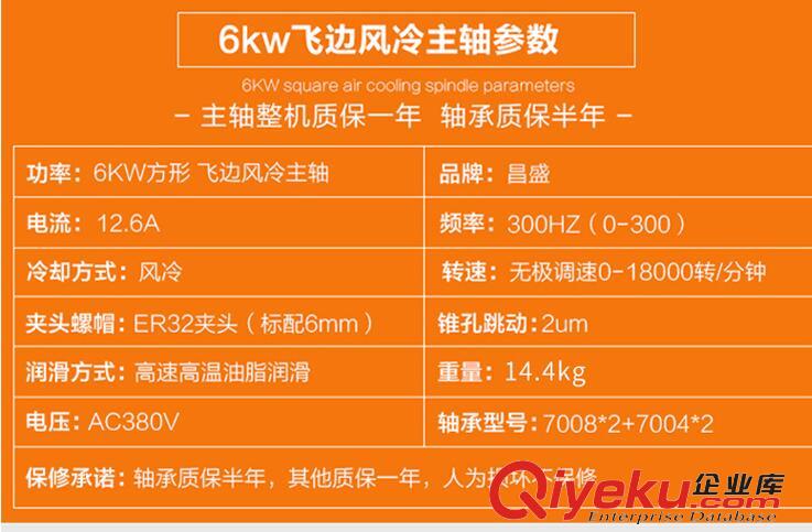 GDZ120*103-6KW昌盛風(fēng)冷主軸CNC開(kāi)料機(jī)主軸電機(jī)維護(hù)