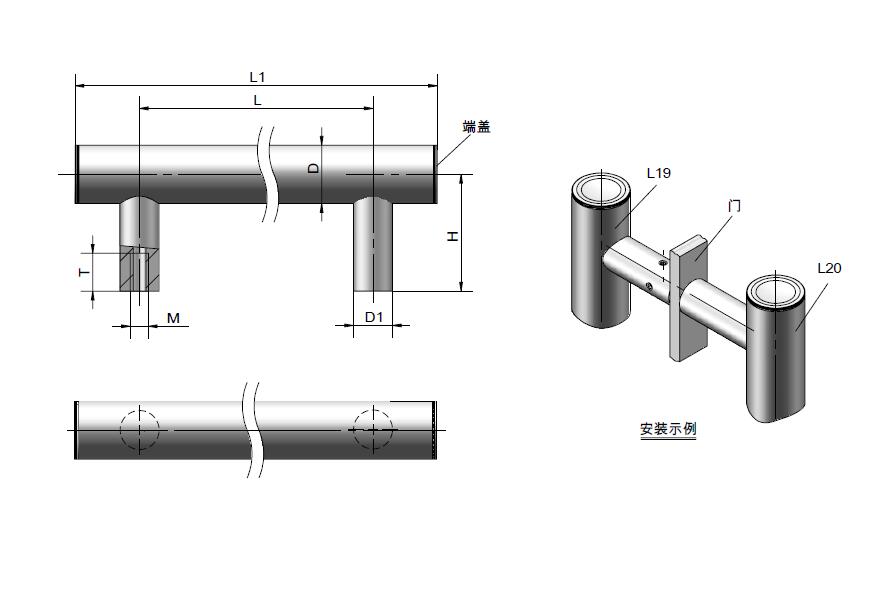 TANJA L20 304不銹鋼自動(dòng)化設(shè)備把手 機(jī)床設(shè)備拉手 儀器設(shè)備把手原始圖片2