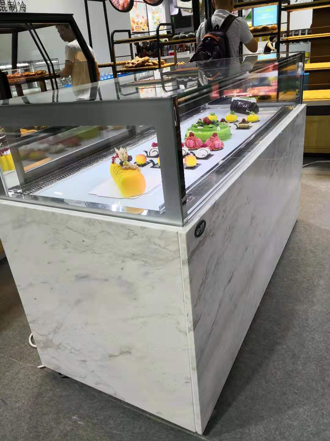 商用落地式直角弧形冷藏展示柜日式直角蛋糕柜直角蛋糕展示柜定制