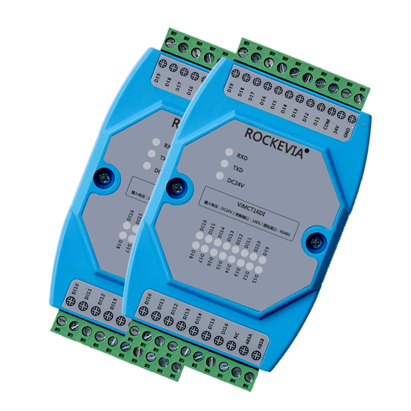 河南威盛16路數(shù)字量輸入模塊  RS485 MODBUS RTU 標(biāo)準(zhǔn)通訊原始圖片2