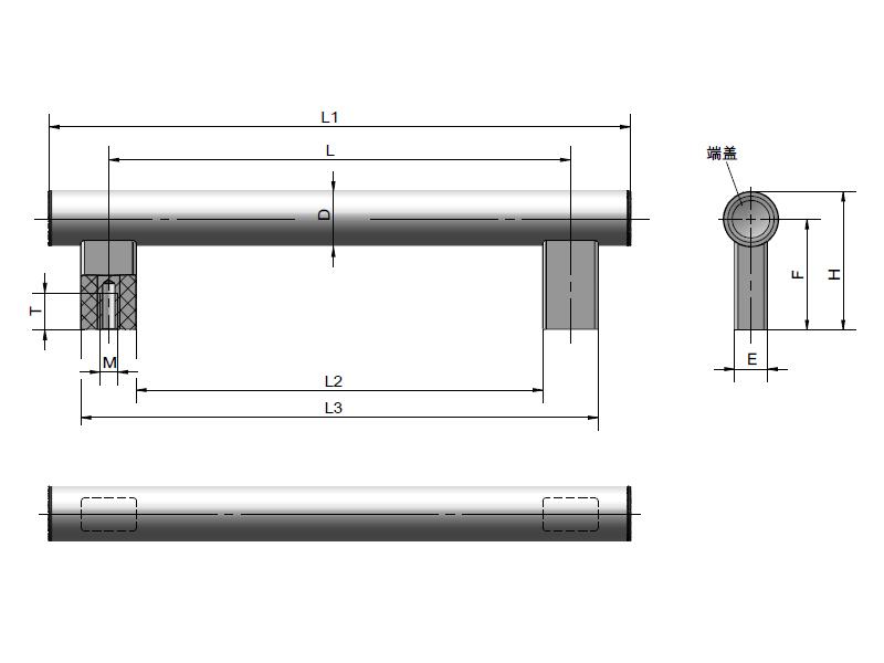 TANJA L17硬質(zhì)鋁合金機床通用機械拉手 廚具把手 機械設(shè)備把手