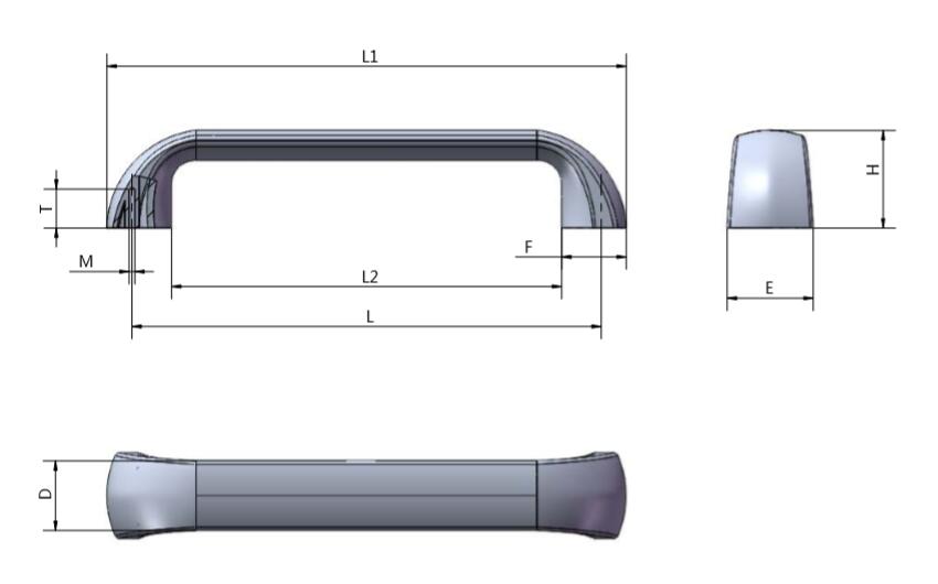 TANJA L33機床設備把手 鋁合金醫(yī)療器械把手 自動化設備門拉手