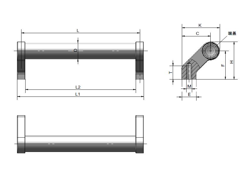 TANJA L16儀器把手 亞光飾面機(jī)床把手 醫(yī)療器械拉手 機(jī)械把手