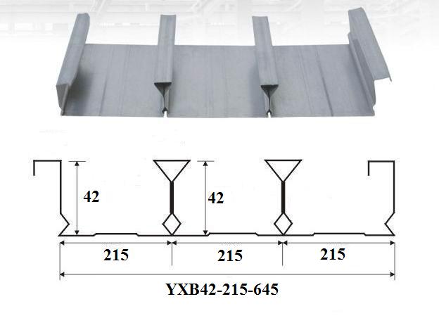 镀锌压型钢模板YXB42-215-645